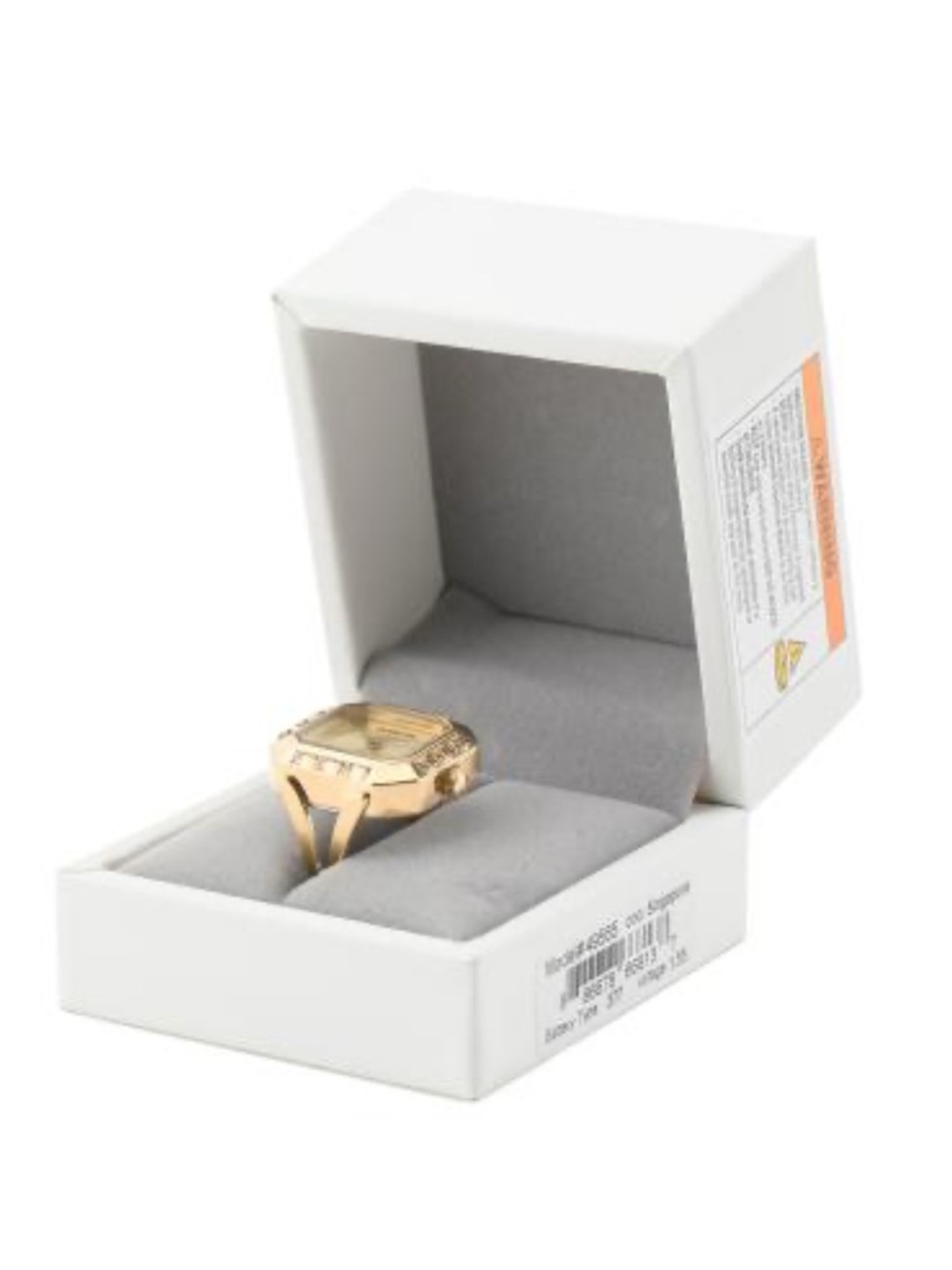 INVICTA Women's Mini Angel Lady Stainless Steel Gold Silver Dial Ring Watch - Picture 4 of 4